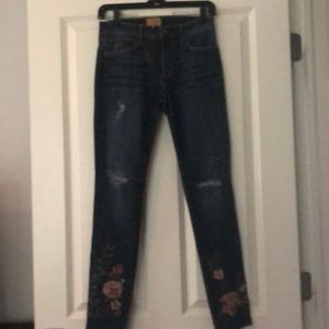 Driftwood classic fit embroidered jeans.